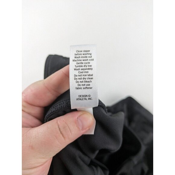 Athleta Reflective Floral Black Leggings Large - Picture 9 of 12